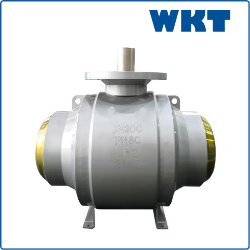 High pressure fully welded ball valve with bare shaft Trunnion mounted ball valve WKT VALVES
